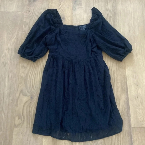 JOHNNY WAS ELLA EMBROIDERED SILK BLEND BLACK MINI DRESS SIZE L - Picture 2 of 8